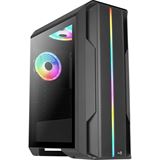 AeroCool Splinter Duo Glasfenster Midi Tower schwarz