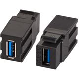 EFB Elektronik Keystone Einbauadapter USB3.0 A - A, schwarz EFB Elektronik Keystone Einbauadapter USB3.0 A - A, schwarz