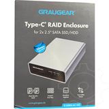 Graugear externes Raid Geh&auml;use 2x2,5"HDD/SSD USB 3.2 retail
