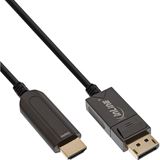 50.00m InLine DisplayPort zu HDMI AOC Konverter Kabel, 4K/60Hz,
