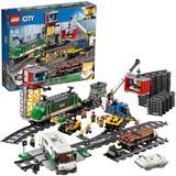 LEGO City 60198 Güterzug, Set mit Motor, Spielzeug Zug mit LEGO City 60198 Güterzug, Set mit Motor, Spielzeug Zug mit