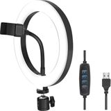 LogiLink Smartphone-Ringlicht, DM 20cm, 1.8m Kabel