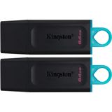 64 GB Kingston DataTraveler Exodia 2er-Pack schwarz USB 3.0