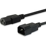 Equip Kaltger&auml;teverl.-Kabel IEC C14 -> IEC C13 St/Bu 3m sw