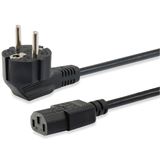 Equip IEC-Stromkabel Schutzkontakt -> C13 3m St/Bu schwarz