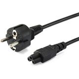Equip IEC-Stromkabel Schutzkontakt -> C5 3m St/Bu schwarz