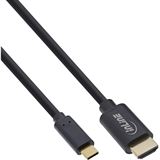 5.00m InLine USB Display Kabel, USB Typ-C Stecker zu HDMI Stecker (DP Alt Mode), 4K2K, schwarz 5.00m InLine USB Display Kabel, USB Typ-C Stecker zu HDMI Stecker (DP Alt Mode), 4K2K, schwarz