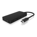 ICY BOX 4xUSB-C 1xPower Delivery 100W passiv Black 4Port