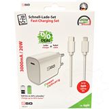 2GO Netz-Ladeset Power Delivery wei&szlig; Lightning 1x USB Type C