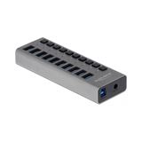Delock Externer USB 3.0 Hub mit 10 Ports + Schalte