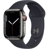 Apple Watch S7 Edelstahl 45mm Cellular Graphit Sportarmband Apple Watch S7 Edelstahl 45mm Cellular Graphit Sportarmband