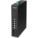 Edimax Industrieller 10-Port Gigabit PoE+-DIN-Schienen-Switch mit 2