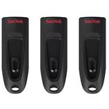 64 GB SanDisk Ultra 3er-Pack schwarz USB 3.0
