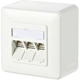 Metz Connect C6Amodul 3 Port 180° Modul AP, reinweiß