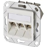 Metz Connect E-DAT modul 3 Port UPk Cat.6A, reinweiß