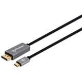 2.00m Manhattan 8K@60Hz USB-C auf DisplayPort 1.4 Adapterkabel 2m