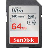 64GB SanDisk SDXC ULTRA 140MB/s Class 10 UHS-I