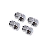 Alphacool Eiszapfen L-Verbinder drehbar G1/4 AG auf G1/4 IG - 4pcs Set Chrome