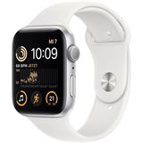 APPLE Watch SE GPS 44mm Silver Aluminium Case with White Sport Band - APPLE Watch SE GPS 44mm Silver Aluminium Case with White Sport Band -