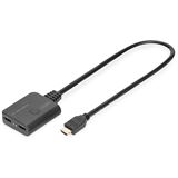 0.50m Digitus HDMI Splitter 1x2 4K/60Hz Downscaler schwarz 0.50m Digitus HDMI Splitter 1x2 4K/60Hz Downscaler schwarz