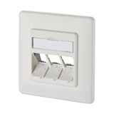 Metz Connect Modul Anschlussdose UP 3 Port unbest&uuml;ckt