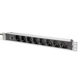 (&euro;18,54*/1m) 2.00m Digitus IEC Steckdosenleiste C14 Grau 8