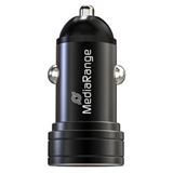 MediaRange Kfz-Ladeger&auml;t 1xUSB-A u.1xUSB-C schw. Alu-Geh&auml;use