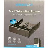 GrauGear Einbaurahmen f&uuml;r 2x 2,5" & 3,5" HDD/SSD