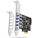 Axagon PCEU-43RS PCIe Adapter 4x USB3.0 UASP VIA, 15-pin SATA