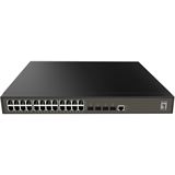 LevelOne Switch 24x GE GEL-2871 4xGSFP 19"