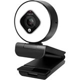 Logilink Webcam FHD 76&deg; Dual-Mikro Autof. Ringlicht Stativ