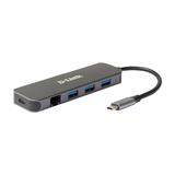 D-Link DUB-2334 USB-C nach 1000MBit Adapter mit USB-Hub retail D-Link DUB-2334 USB-C nach 1000MBit Adapter mit USB-Hub retail