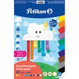 Pelikan Tonpapier Block TZPB, 20 Blatt, 23x33cm, Rainbow