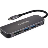 D-Link DUB-2325 5-in-1 USB-C-Hub mit Kartenleser 2x SuperSpeed D-Link DUB-2325 5-in-1 USB-C-Hub mit Kartenleser 2x SuperSpeed