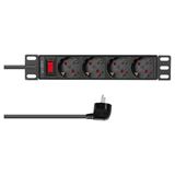 (&euro;9,65*/1m) 2.00m LogiLink Strom Steckdosenleiste Stecker auf