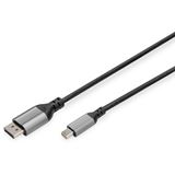 2.00m Digitus DisplayPort Adapterkabel mini DP->DPort St/St