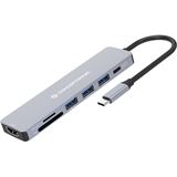 CONCEPTRONIC Dock USB-C->HDMI,USB3.0,100WPD 7-in-1 0.25m