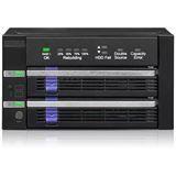 Icy Dock FatCage 2x 2.5"/3.5" SATA HDD/SSD RAID 1 in 2x 5.25" bay bla
