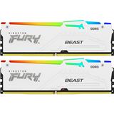 32GB Kingston FURY Beast RGB wei&szlig; DDR5-5600 DIMM CL40 Dual Kit