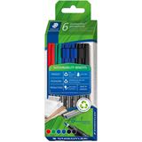 STAEDTLER Universalstift Lumocolor permanent F 6er-Set retail STAEDTLER Universalstift Lumocolor permanent F 6er-Set retail
