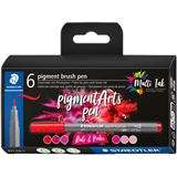 STAEDTLER MultiInk Pigment Arts brush pen 6er-Set reds&pinks