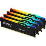 128GB Kingston FURY Beast RGB schwarz DDR5-5200 DIMM CL40 Quad Kit