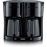 SEVERIN Doppel-Kaffeemaschine 2x8 Tassen schwarz 2 Thermokannen,