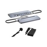 I-TEC USB-C Metal Ergonomic 4K 3x Display Docking Station with PD 100
