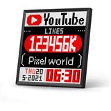 Divoom Fotorahmen Pixoo 64 editierbar WiFi schwarz