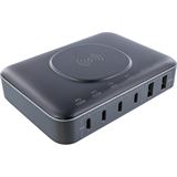 InLine Qi Powerstation Multiport, Netzteil, Ladegerät, 4x USB InLine Qi Powerstation Multiport, Netzteil, Ladegerät, 4x USB
