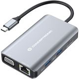 Conceptronic Dock USB-C->HDMI,VGA,GbE,3xUSB3.0,100WPD 0.25m Conceptronic Dock USB-C->HDMI,VGA,GbE,3xUSB3.0,100WPD 0.25m