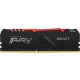 8GB Kingston FURY Beast RGB DDR4-3600 DIMM CL17 Single
