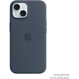APPLE IPHONE 15 SILICONE CASE WITH MAGSAFE - STORM BLUE
