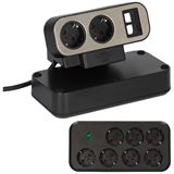 (&euro;24,89*/1m) 2.00m Brennenstuhl Strom Steckdosenleiste Schwarz 9